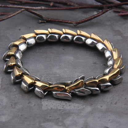 Viking Ouroboros Stainless Steel Punk Bracelet