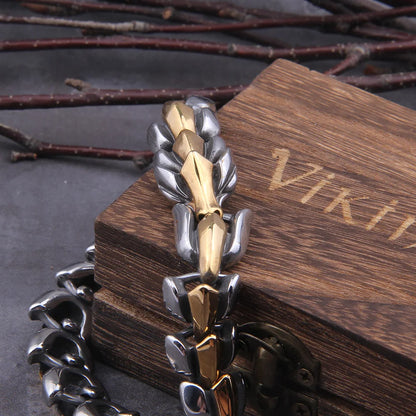 Viking Ouroboros Stainless Steel Punk Bracelet