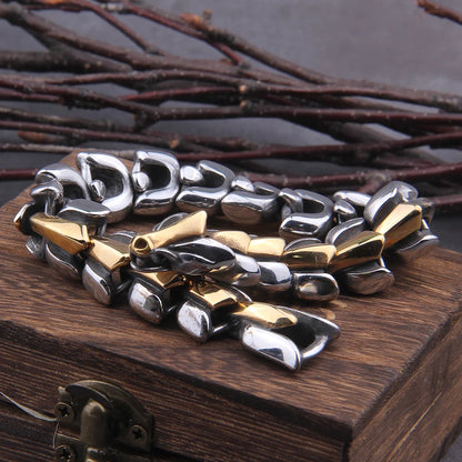 Viking Ouroboros Stainless Steel Punk Bracelet