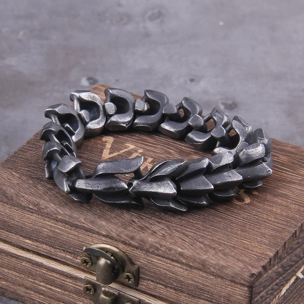 Viking Ouroboros Stainless Steel Punk Bracelet
