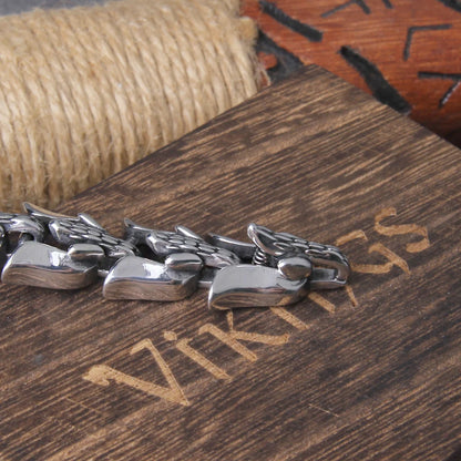 Viking Ouroboros Stainless Steel Punk Bracelet