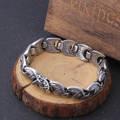 Viking Ouroboros Stainless Steel Punk Bracelet