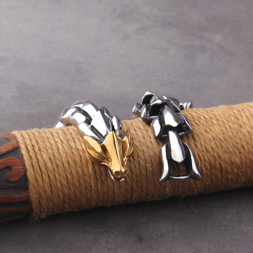 Viking Ouroboros Stainless Steel Punk Bracelet
