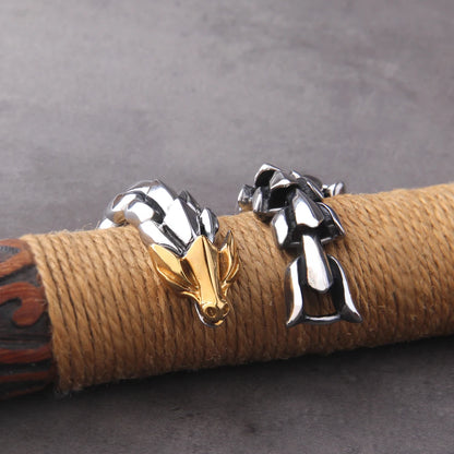 Viking Ouroboros Stainless Steel Punk Bracelet