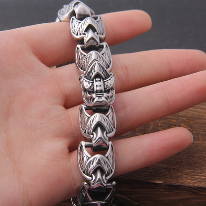 Viking Ouroboros Stainless Steel Punk Bracelet