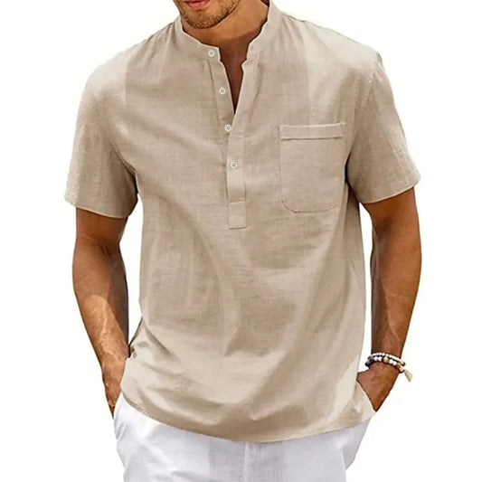 Men Cotton Linen Shirt