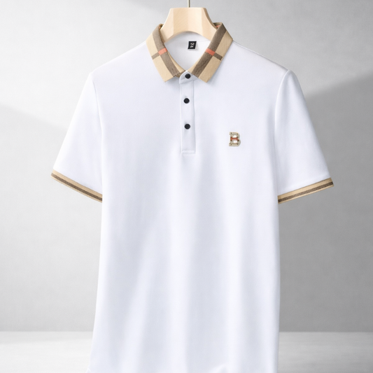 Men’s Luxury Silk Cotton Polo Shirt